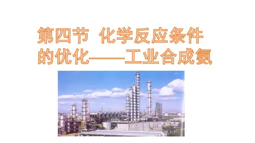 《2.4化学反应条件的优化-工业合成氨》参考课件