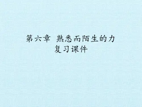 沪科版八年级全册 物理 课件 第六章 熟悉而陌生的力 复习课件