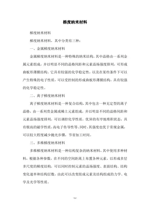 梯度纳米材料