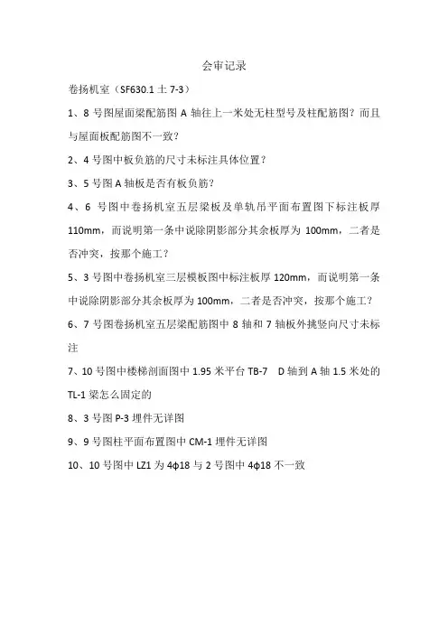 图纸会审格式