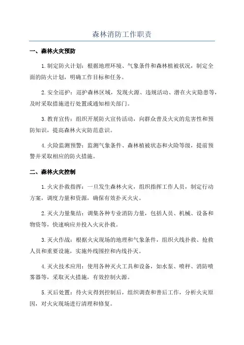 森林消防工作职责