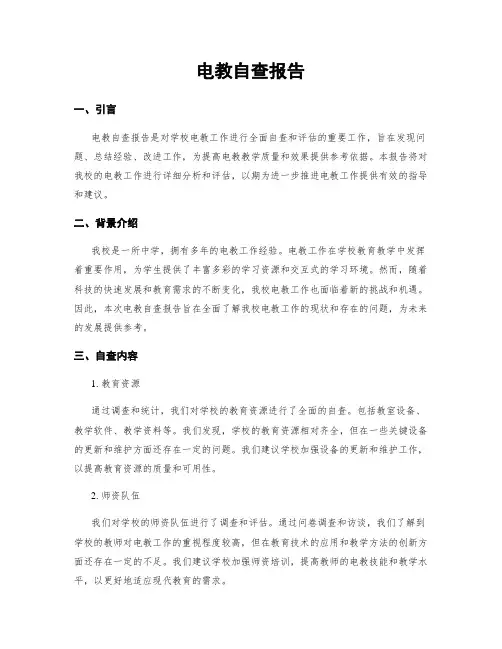 电教自查报告