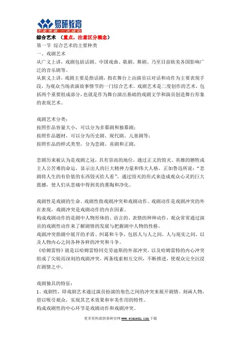 中传艺术硕士(MFA)考研辅导班内部讲义