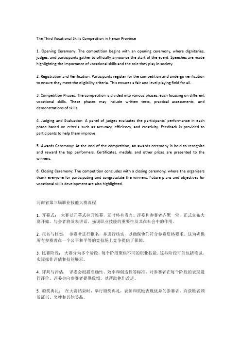 河南省第三届职业技能大赛流程