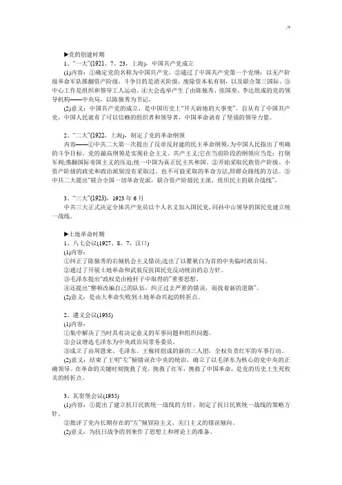 我党重要会议节点汇总(值得收藏)