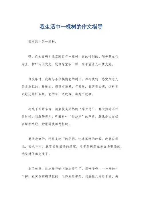 我生活中一棵树的作文指导