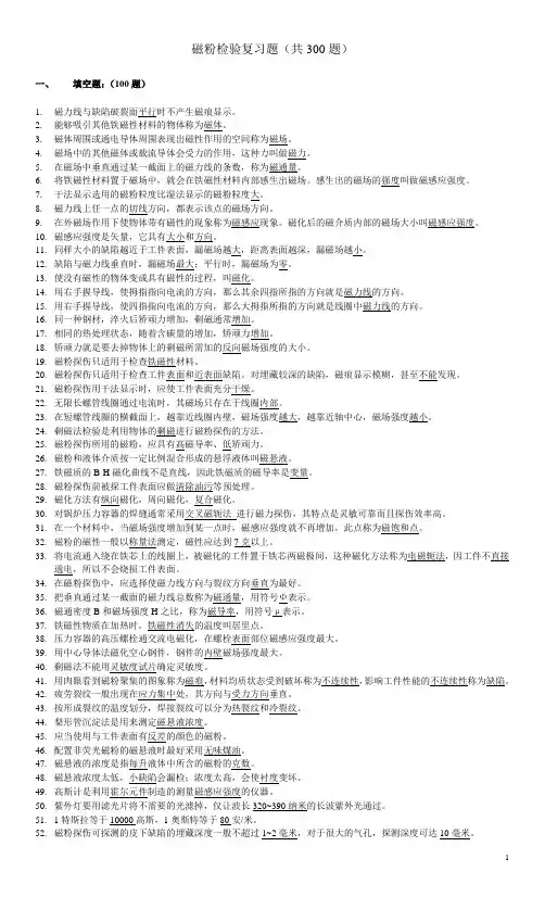 磁粉试题(300)