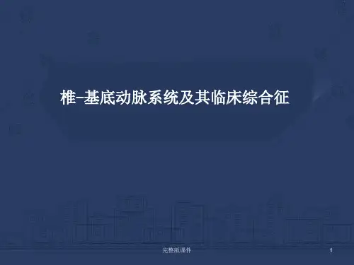 椎基底动脉系统及其综合征ppt课件