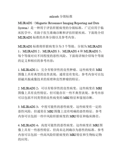 mlirads分级标准