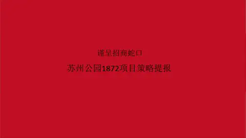 商业房地产品牌-苏州公园1872项目推广传播策略策划方案