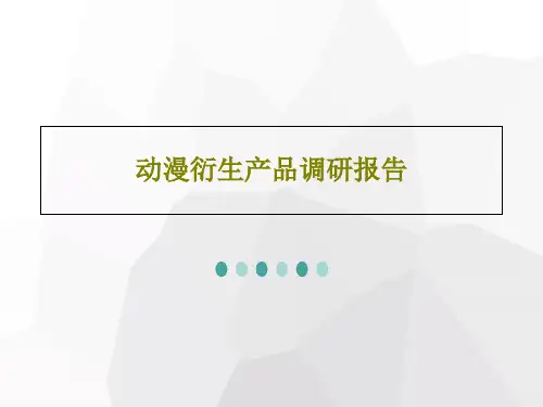 动漫衍生产品调研报告42页PPT