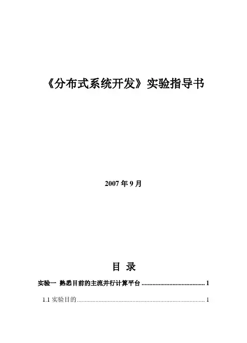 分布式系统开发