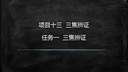 三焦辨证课件(共16张PPT)《中兽医基础》