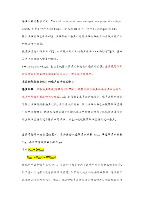 噪声系数相关