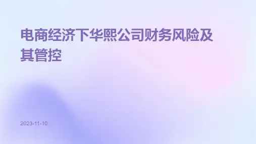 电商经济下华熙公司财务风险及其管控