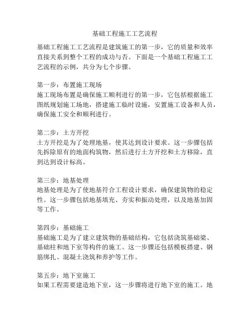 基础工程施工工艺流程