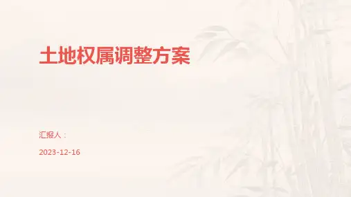 土地权属调整方案
