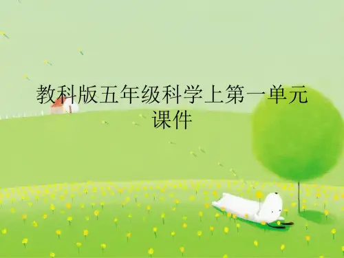 教科版五年级科学上第一单元课件