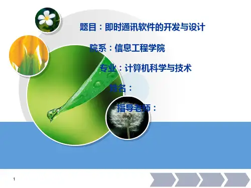 即时通讯软件开发 PPT课件