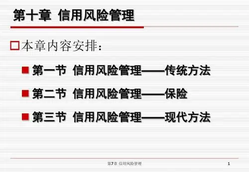信用风险的管理ppt课件