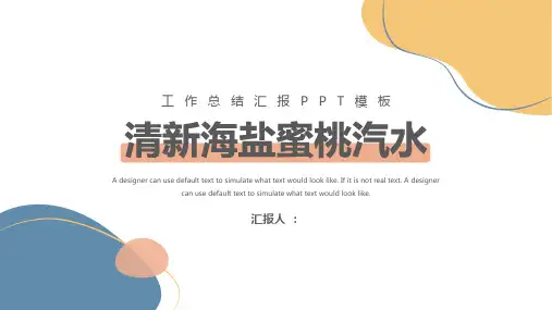 工作总结通用PPT模板(精选)