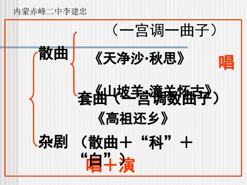 人教版选修《古代文学常识——元曲》ppt课件
