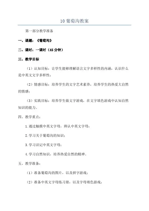 10葡萄沟教案