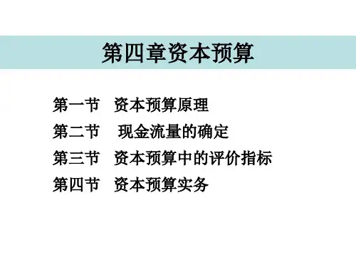 财务管理学第五章资本预算