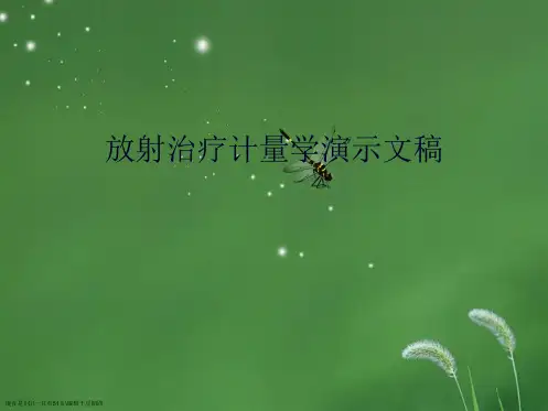 放射治疗计量学演示文稿