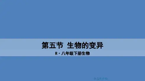 人教版八年级生物下册--第五节 生物的变异(课件)