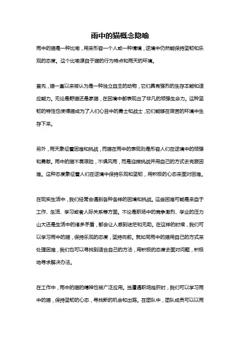 雨中的猫概念隐喻