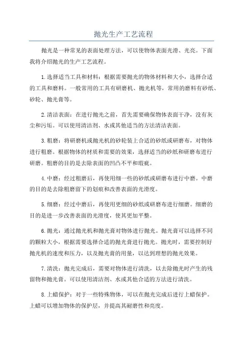 抛光生产工艺流程