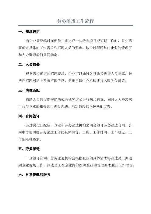 劳务派遣工作流程