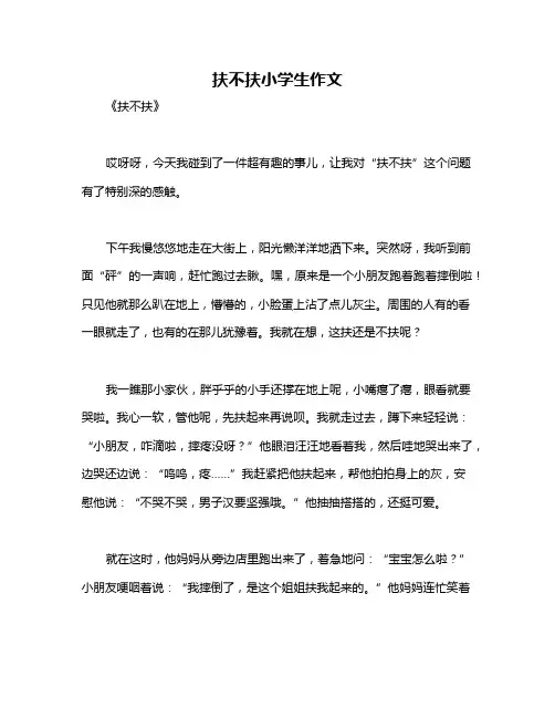 扶不扶小学生作文