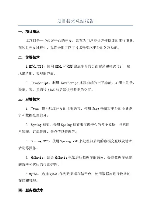 项目技术总结报告