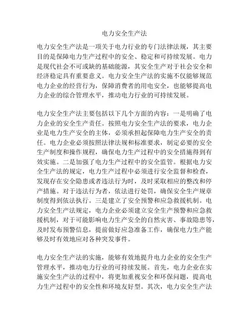 电力安全生产法