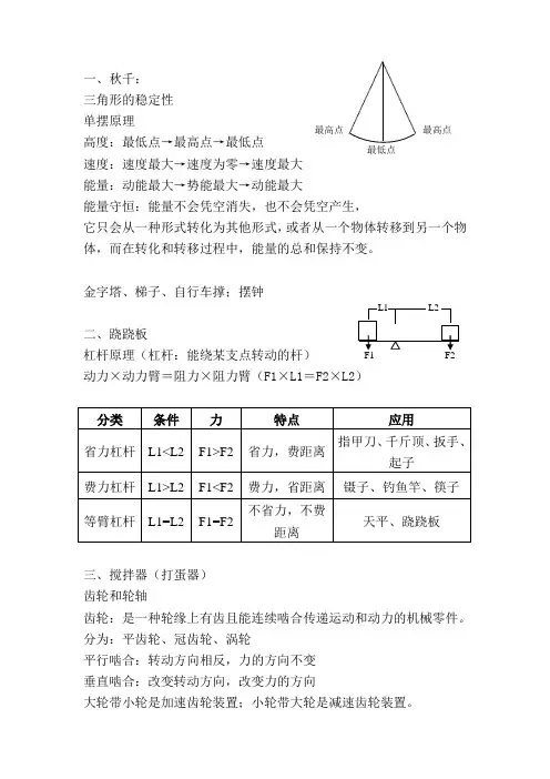 机器人等级考试一级知识总结