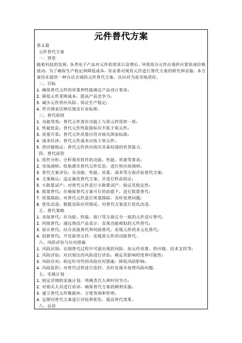 元件替代方案