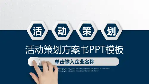 商务营销组织活动策划书计划书PPT模板