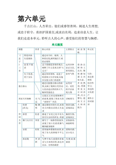 第六单元 第二十三课 《孟子》三章-【教材解读】2022-2023学年人教部编版语文八年级上册