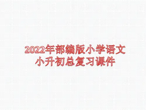 小学小升初总复习课件(共58张PPT)