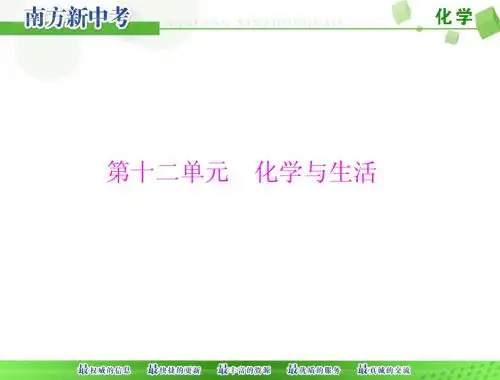 (人教版)化学九年级复习：第12单元《化学与生活》ppt课件