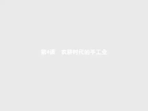 岳麓版 省优精品课件 农耕时代的手工业  PPT 
