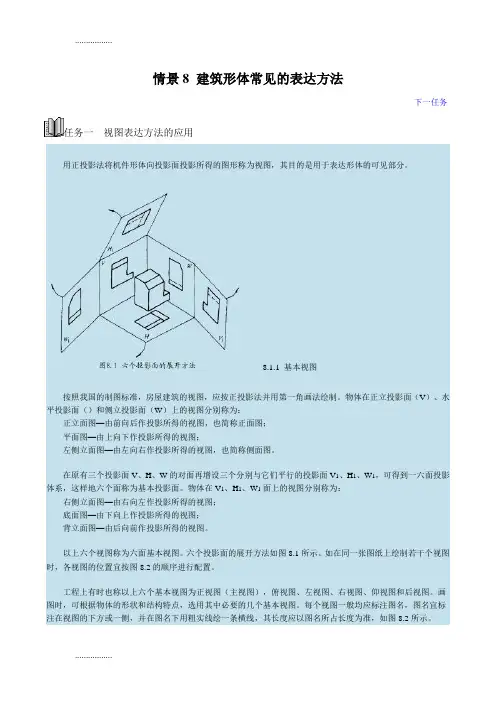 (整理)建筑形体常见的表达方法