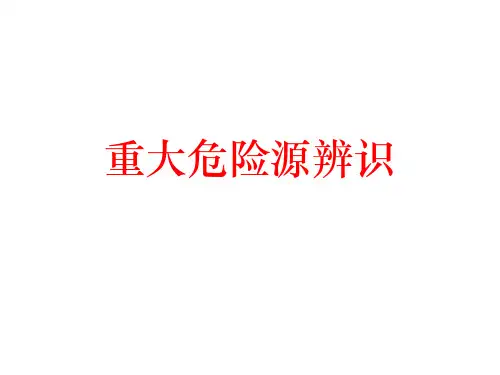 重大危险源辨识