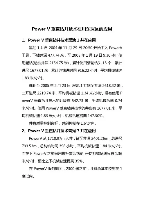 Power_V垂直钻井技术在川东探区的应用