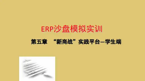 第5章 “新商战”实践平台—学生端《ERP沙盘模拟实训教程》PPT课件