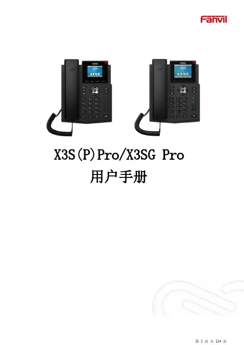 X3S(P)Pro X3SG Pro用户手册说明书