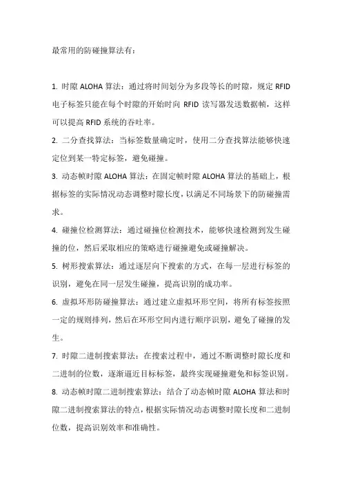 最常用的防碰撞算法