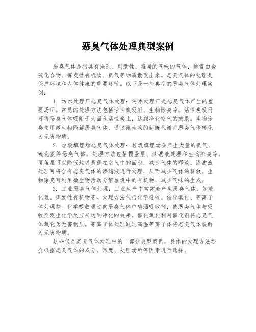 恶臭气体处理典型案例